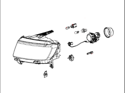 Mopar 5272918AC HEADLAMP Right