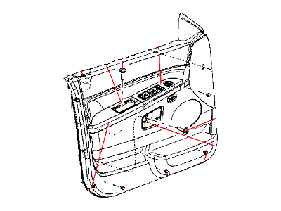 Mopar 1QY821J3AA Panel-Front Door Trim