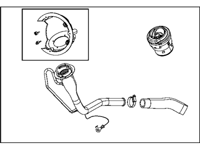 2013 Ram 2500 Fuel Filler Neck - 68166495AA