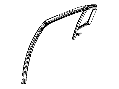 Mopar 5074019AF WEATHERSTRIP-Rear Door Flush Glass