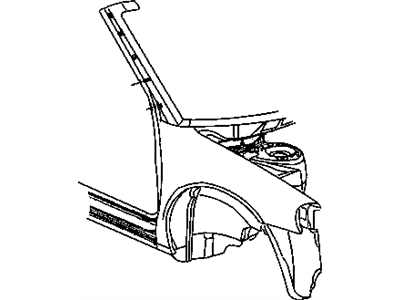 Mopar 5056002AB WEATHERSTRIP-A-Pillar To Roof