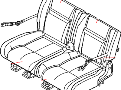 Mopar 1CZ641D5AA Rear Seat Back Cover