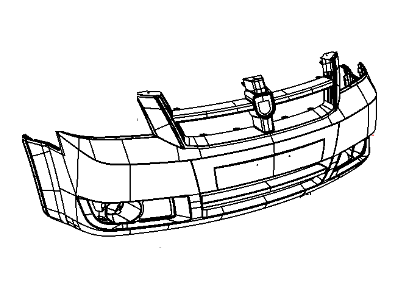 2010 Chrysler Town & Country Bumper - 1KG11TZZAB