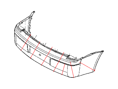 Mopar 4806188AD Rear Primered Bumper Cover