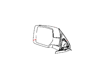 Mopar 55157188AH Outside Rear View Mirror