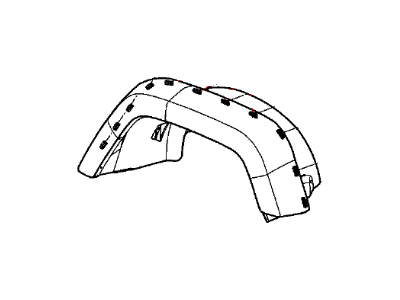 Mopar 5KC85TZZAE Molding-Wheel Opening Flare