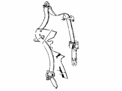 1996 Dodge Caravan Seat Belt - GK39SAZ