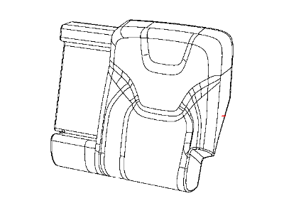 Mopar 5RA65DX9AE Rear Seat Back Cover Left