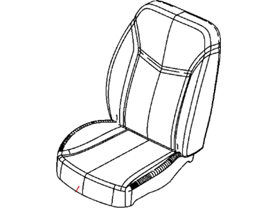 Mopar 1PF57XDVAA Front Seat Back Cover