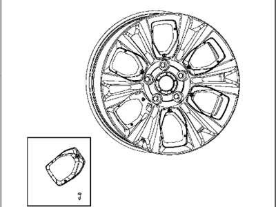 Mopar 5UR351D5AA Aluminum Wheel