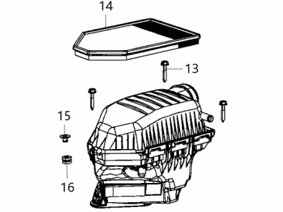 2020 Dodge Charger Air Filter Box - 68413351AA