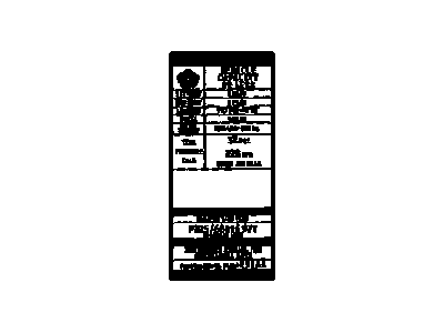 Mopar 4782251AA Label-Tire Pressure