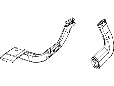 Mopar 5058198AA Duct-Air To Rear Seat
