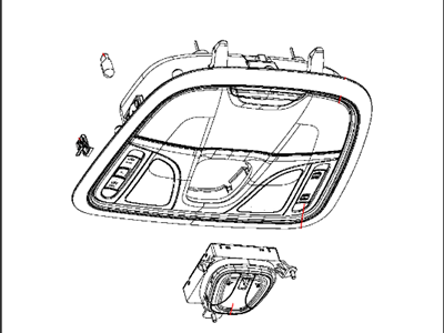 Mopar 5LH031X9AC Console-Overhead