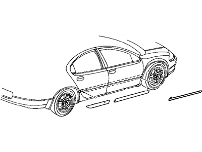 Mopar 4805638AE Molding-Front Door