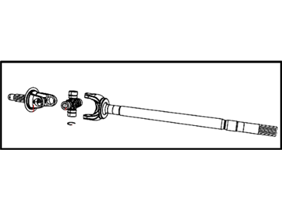 Mopar 68216196AA Axle Shaft (Front Right)