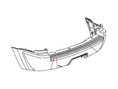 Mopar 68035611AA Rear Bumper Cover