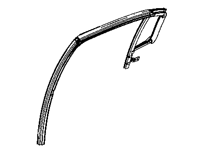 Mopar 5074573AB Glass-Door Glass Run With Glass