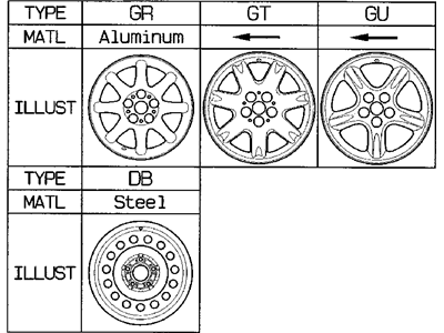 2002 Chrysler Sebring Spare Wheel - MB929941