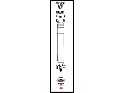 Mopar 52123424AA Front Section Rear Drive Shaft