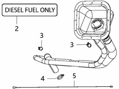 2013 Ram 3500 Fuel Filler Neck - 68090399AC