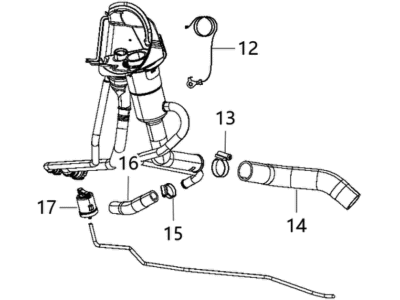 2013 Ram 3500 Fuel Filler Neck - 68090399AB