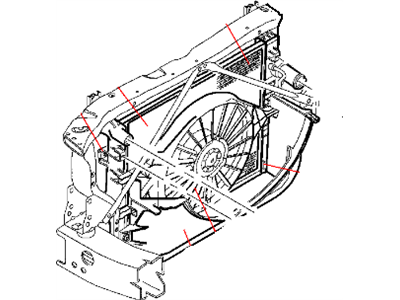 2003 Dodge Durango Engine Cooling Fan - 52028939AD