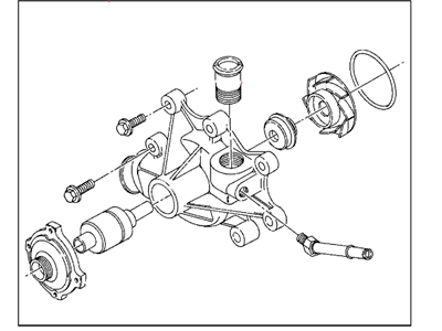 2002 Dodge Ram 2500 Water Pump - 53021074AE