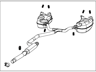 Mopar 5147031AD Exhaust Muffler Resonator And Tailpipe