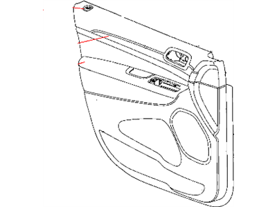 Mopar 1SX281X9AA Front Door Trim Armrest With Pull Cup