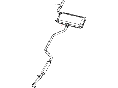 Mopar 5171095AE Exhaust Muffler And Tailpipe