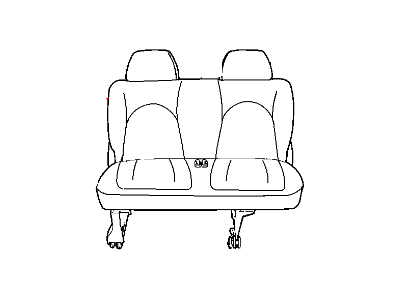 Mopar 1HH341J3AA Rear Seat Three Passenger Cushion