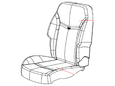 Mopar 1WD51JRRAA Front Seat Cushion Cover