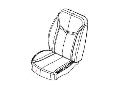 Mopar 1US57DX9AA Front Seat Cushion Cover