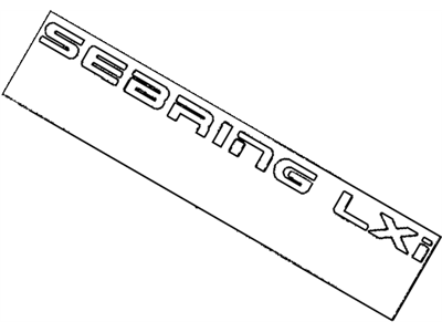 Mopar MR275124 NAMEPLATE-SEBRING