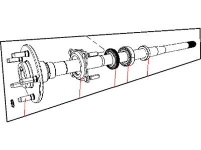 Mopar 68003533AA Rear Axle Shaft -Rear Left