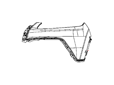 Mopar 5LT10TZZAD Front Upper Bumper Cover