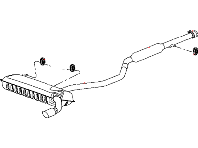 Mopar 5105675AC Exhaust Muffler And Tailpipe