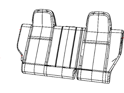 Mopar 5PJ03DK2AA Rear Seat Back Cover Left