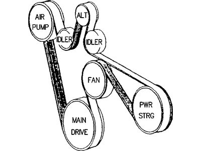 2001 Dodge Ram 3500 Drive Belt - 53010308