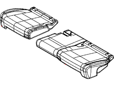 Mopar 5RW82DX9AA Rear Seat Cushion 2Nd Row Cover