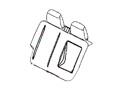 Mopar 5NQ56LU7AA Rear Seat Back Cover Right