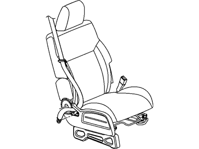 Mopar 5KJ651DVAB Front Seat Belts-Inner Buckle