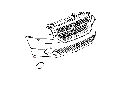 Mopar 5183394AD Front Primered Bumper Cover