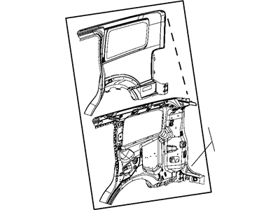 Mopar 68003981AC Panel-Body Side Aperture Rear