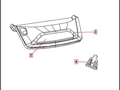 Mopar 82209608AD Spoiler K-TAILGATE - Rear