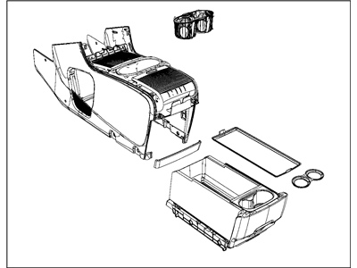 Chrysler Town & Country Center Console Base - 1PC89HL5AF