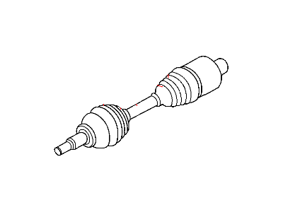 Mopar 5170822AA Cv Axle Assembly-Joint Half Shaft Left