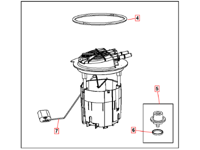 Dodge Journey Fuel Pump - 5145614AA