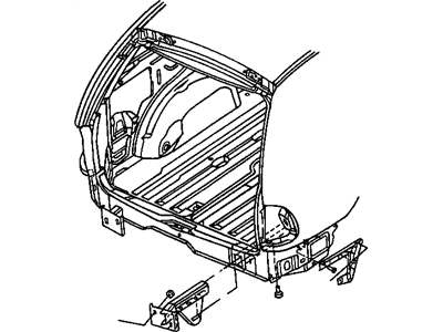 Mopar 4676283 Rail-Rear Bumper To Rails